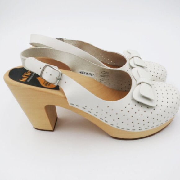 RARE Swedish Hasbeens Mimmi Heeled Slingback Sandal White EU 40/9 M - Picture 4 of 16